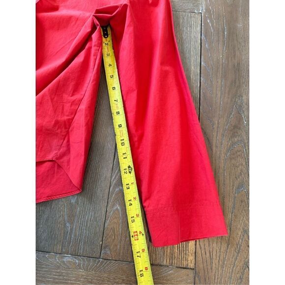 FABIANA PIGNA Crimson Red Blouse Long Sleeve Ruffled Neckline Size Xsmall - Picture 11 of 11